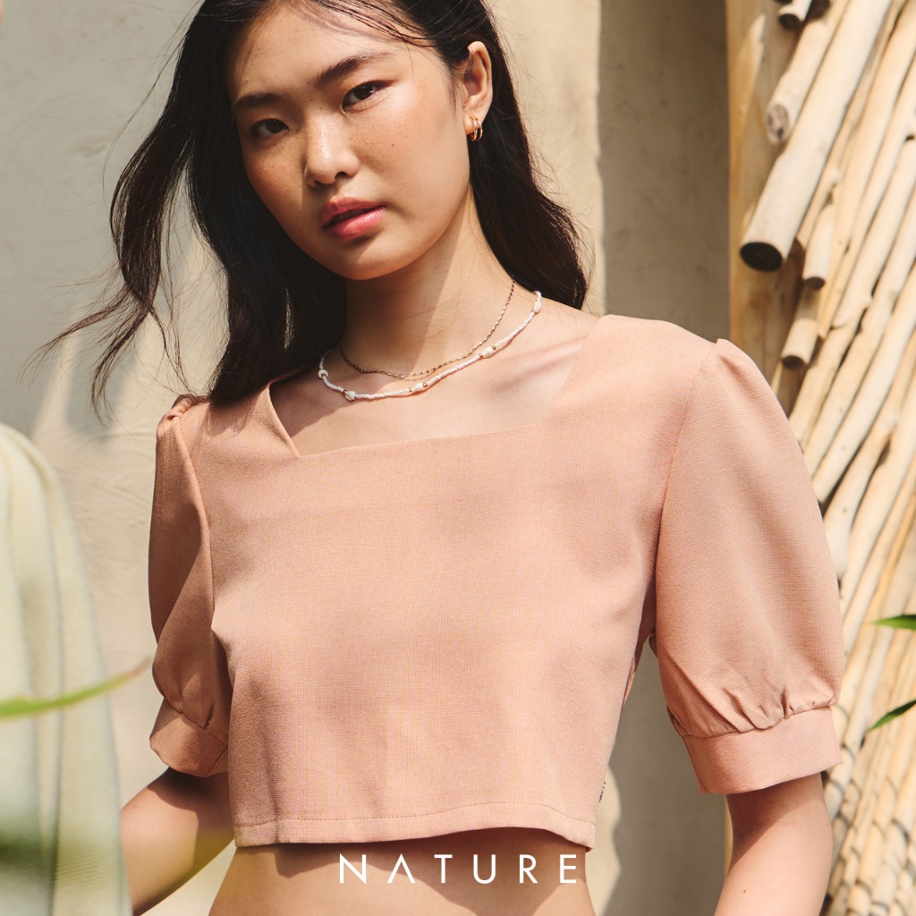 nature.bkk - TPN0158 เสื้อครอปคอเหลี่ยม Square neck crop