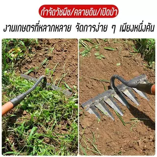 จัดส่งจากกทม คราด คราดหญ้า คราดเหล็ก 7ฟัน 6ฟัน คราดถากหญ้า คราดเหล็ก คาดหญ้าเหล็ก คราด อุปกรณ์ทำสวน คราดมีด้าม