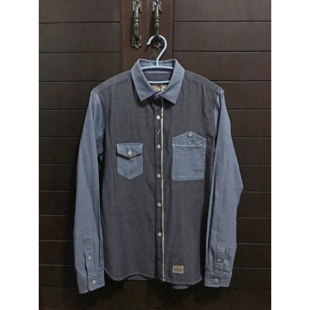 Evisu Jeans Red Edge Shirt S S14WHMSL1400