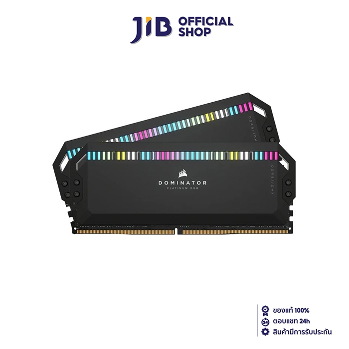 32GB (16GBx2) DDR5 7200MHz RAM (หน่วยความจำ) CORSAIR DOMINATOR PLATINUM RGB DDR5 (INTEL XMP) (BLACK) (CMT32GX5M2X7200C34