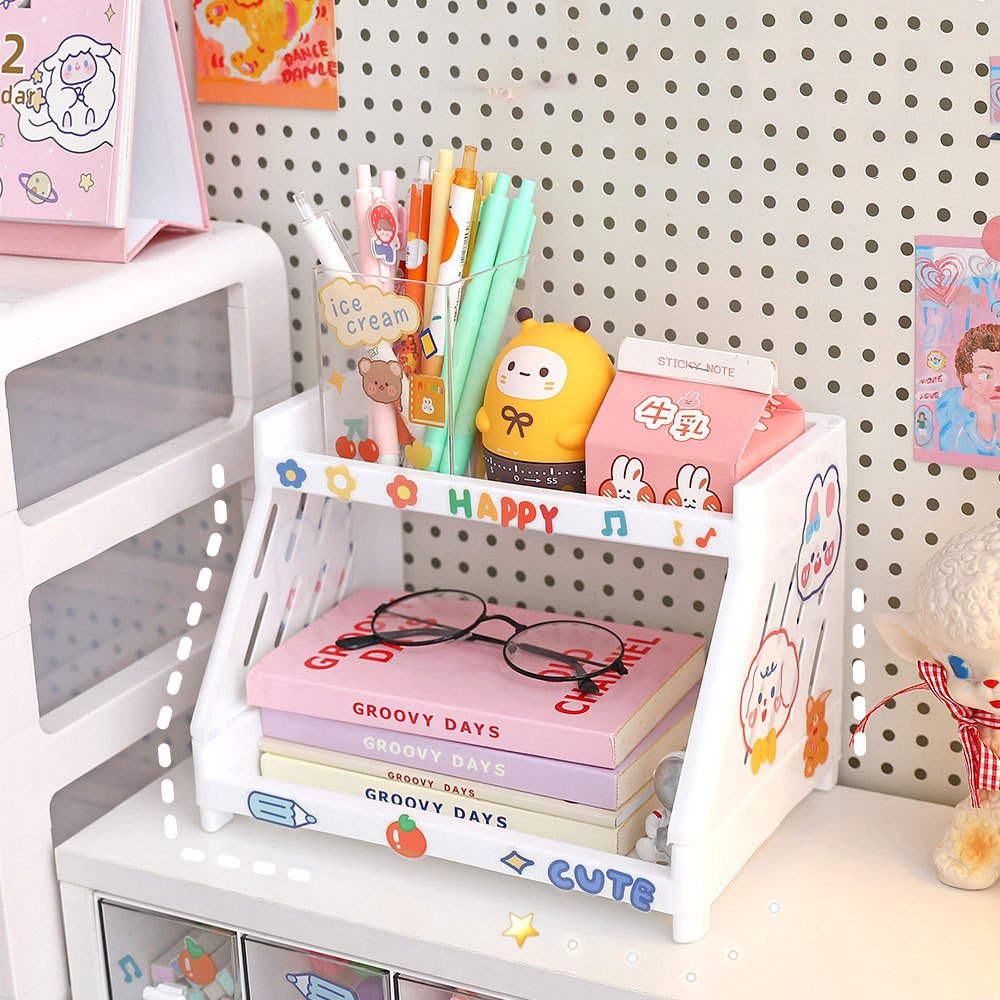 ฟรีสติ๊กเกอร์ ชั้นนวางของพลาสติก สำหรับ วางบนโต๊ะ ชั้นอเนกประสงค์ ราคา ถูกที่สุด ดีลบีเคเค แกลเลอรีภาพที่ 2