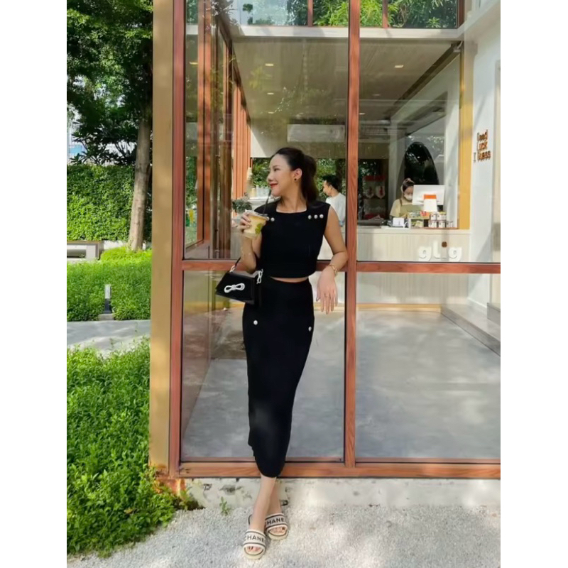 New!! Basicsbysita Kourtney Knit set black แท้💯%