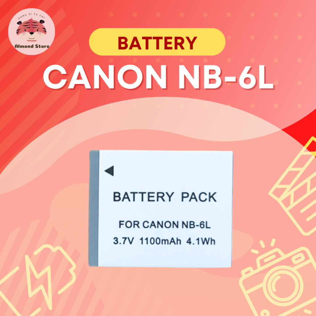 [ประกันแบต 1 ปี, ส่งไว] SKU 0011 แบตเตอรี่กล้อง Canon รหัสแบต NB-6L พร้อมส่ง