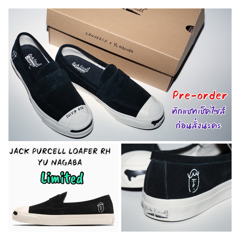 pre-order  Converse JACK PURCELL LOAFER RH YU NAGABA  รุ่น LIMITED EDITION ของแท้ 💯 ช็อปญี่ปุ่น🇯🇵 กล่องครบ