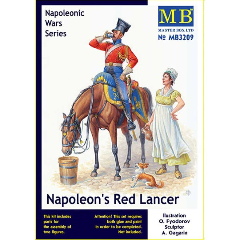 พลาสติก โมเดล ประกอบ MASTERBOX สเกล 1/32 Napoleon's Red Lancer, Napoleonic Wars Series (3209)