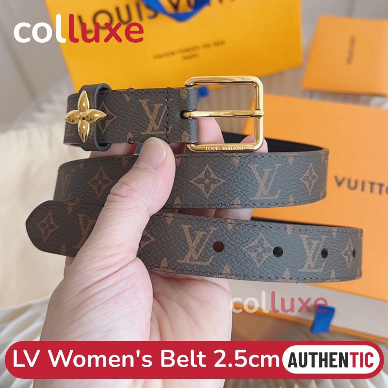 💯ของแท้✨Louis Vuitton เข็มขัดรุ่น LV Women's Belt 2.5cm Monogram เข็มขัดผู้หญิง