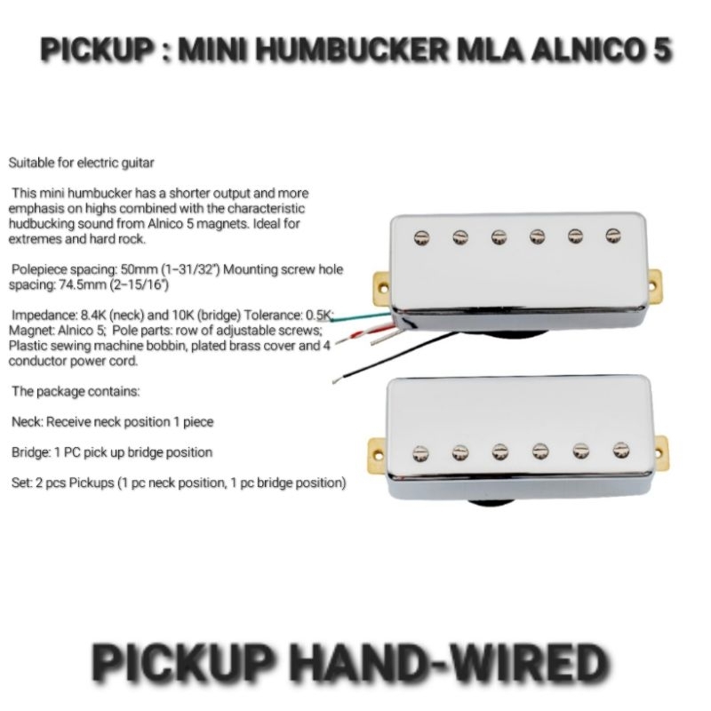 ปิ๊กอัพกีต้าร์ไฟฟ้า รุ่น MINI HUMBUCKER MLA ALNICO 5