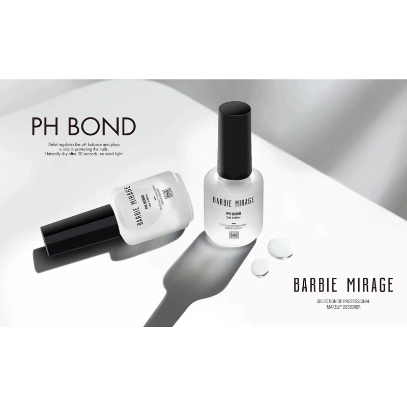 กันเชื้อราไล่ชื้น&ยึดเกาะหน้าเล็บ Ph bond ไล่ชื้น/ Pro bond แบรนด์ Barbie Mirage – โปรปัง