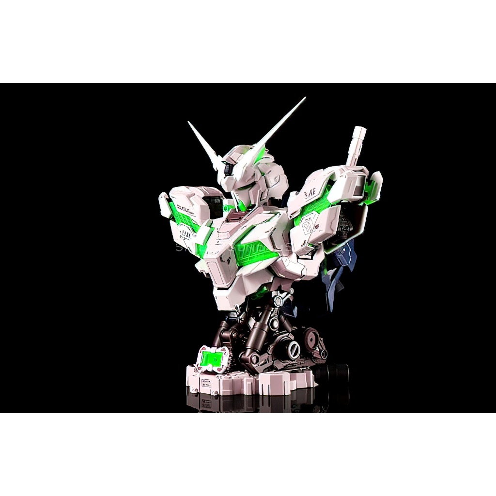 1/35 RX-0 Unicorn Gundam Head Bust (GreenPsychoFrame)[งานจีนYihui]