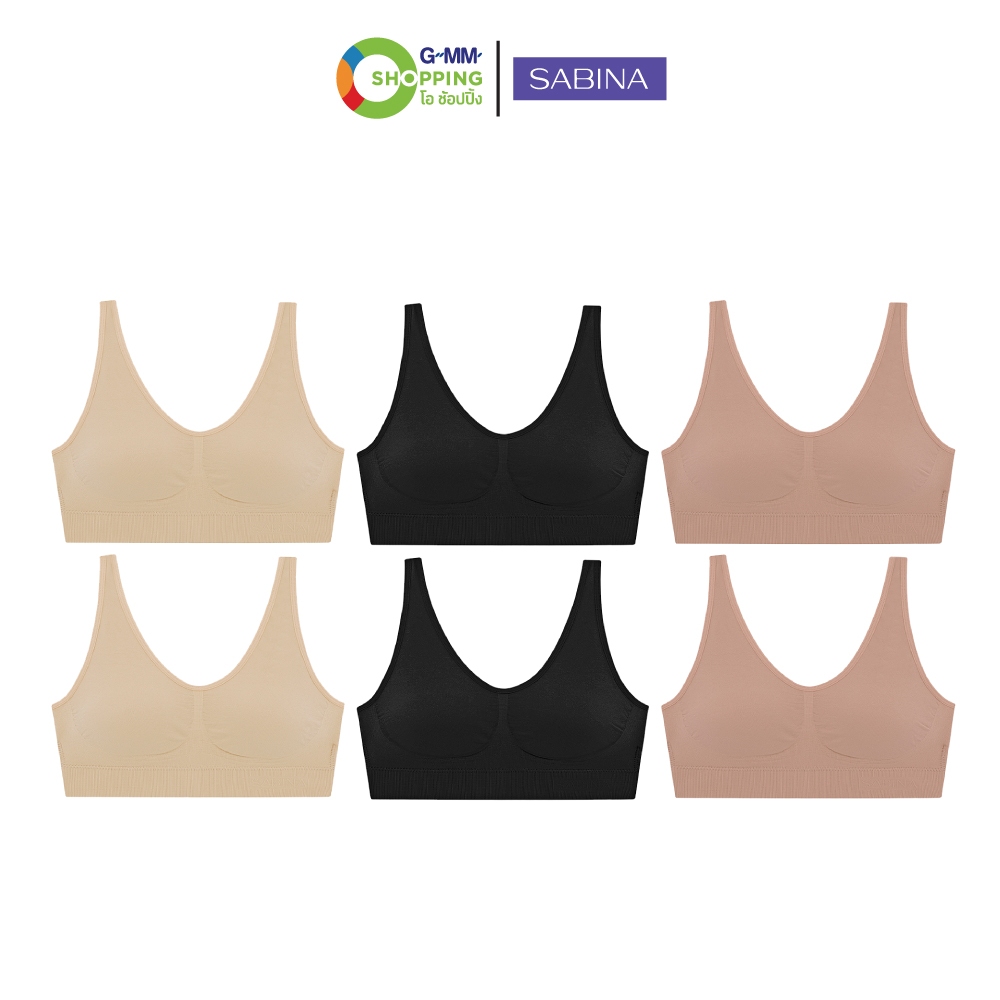 Sabina ซาบีน่า เเฮปปี้ บรา นิว บราเลส แบบมีตะขอ (เซต 6 ตัว) #129375