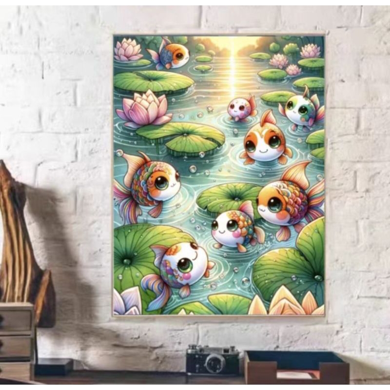 น้องปลาทองตัวกรมครอสติช9ct