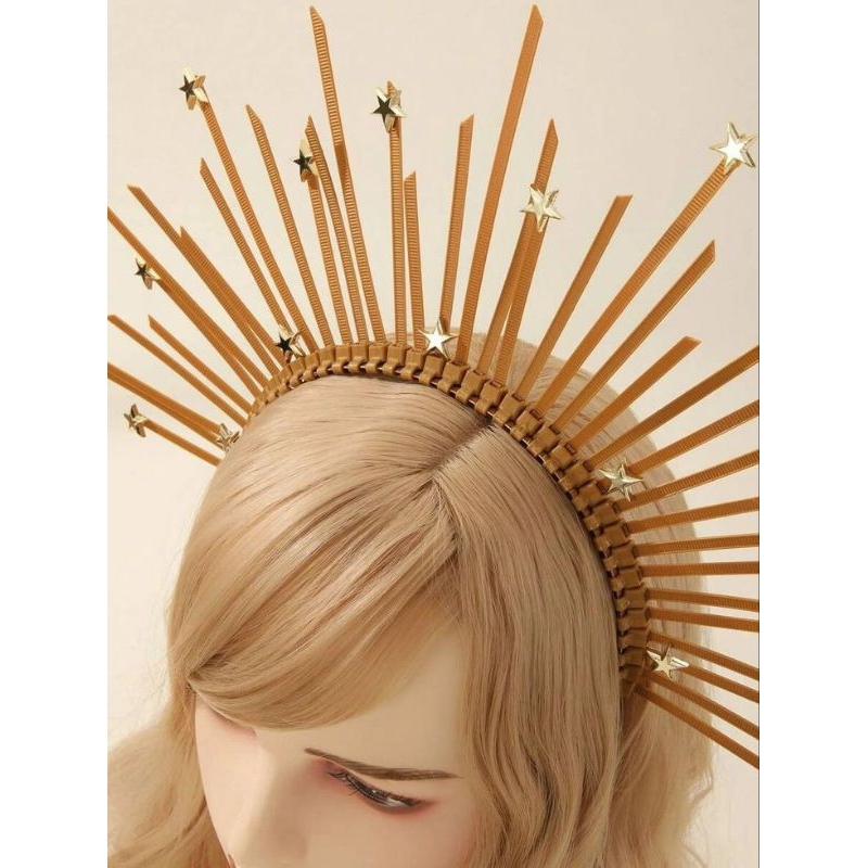 ที่คาดผมมงกุฎรัศมีแผ่กระจายเพริศพริ้งแพรวพราวราวกับเทพีผู้สูงส่ง - รูปที่ 4