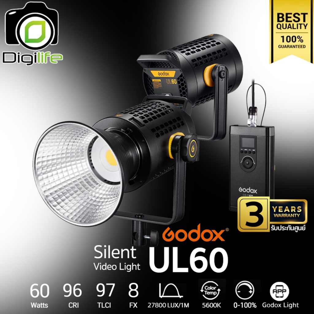 Godox LED UL60 (แสงขาวอย่างเดียว) 60W 5600K Bowen Mount - รับประกันศูนย์ Godox Thailand 3ปี / Digili