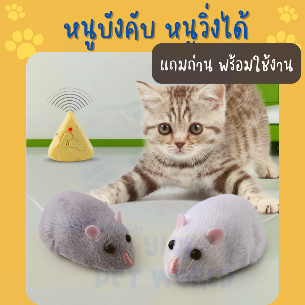 🔥(ส่งด่วน/ส่งไว) ของเล่นแมว หนูบังคับ หนูวิ่งได้ สัตว์เลี้ยง รีโมท หนูไฟฟ้า (Y001)