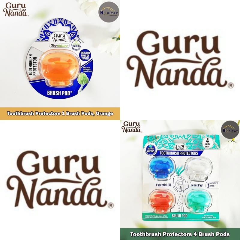 {Guru Nanda} Toothbrush Protectors 1 or 4 Brush Pods ฝาครอบแปรงสีฟัน