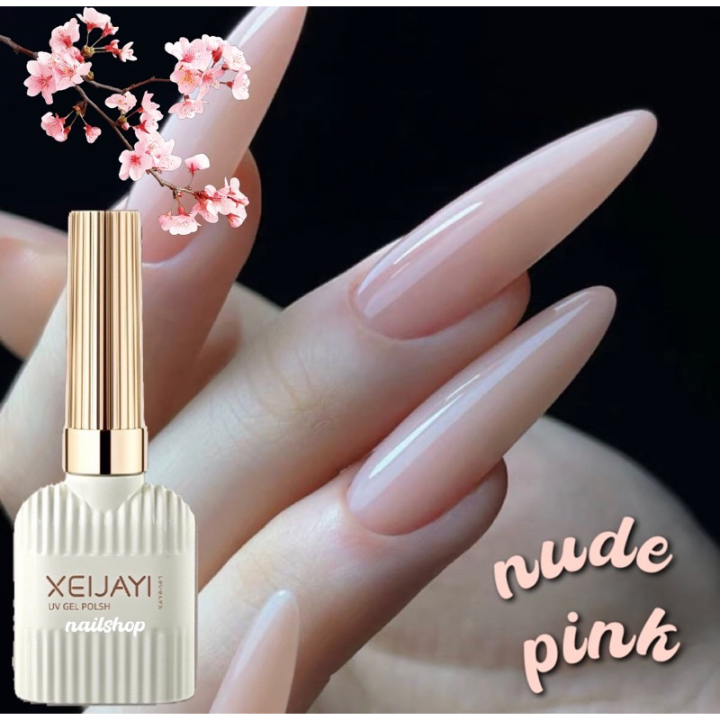 xeijayi สีเจลกะทิ สีเจลน้ำนม milky white และนู้ดพิ้ง nude pink