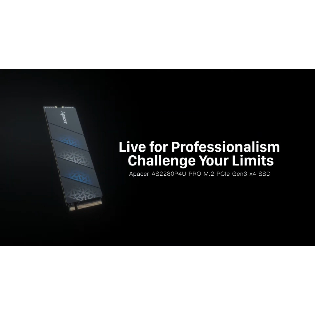 SSD M.2 Apacer รุ่น AS2280P4U Pro ความจุ 2TB ช่อง NVMe PCI-e 3.0 มีซิงติดตัว อ่าน/เขียนถึง 3500/3000MBps สินค้ามีประกัน