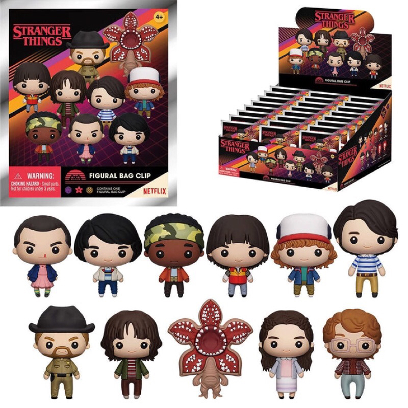 ซองสุ่ม พวงกุญแจ Stranger Things Series 1 Collectible Figural 3D foam Bag Clips