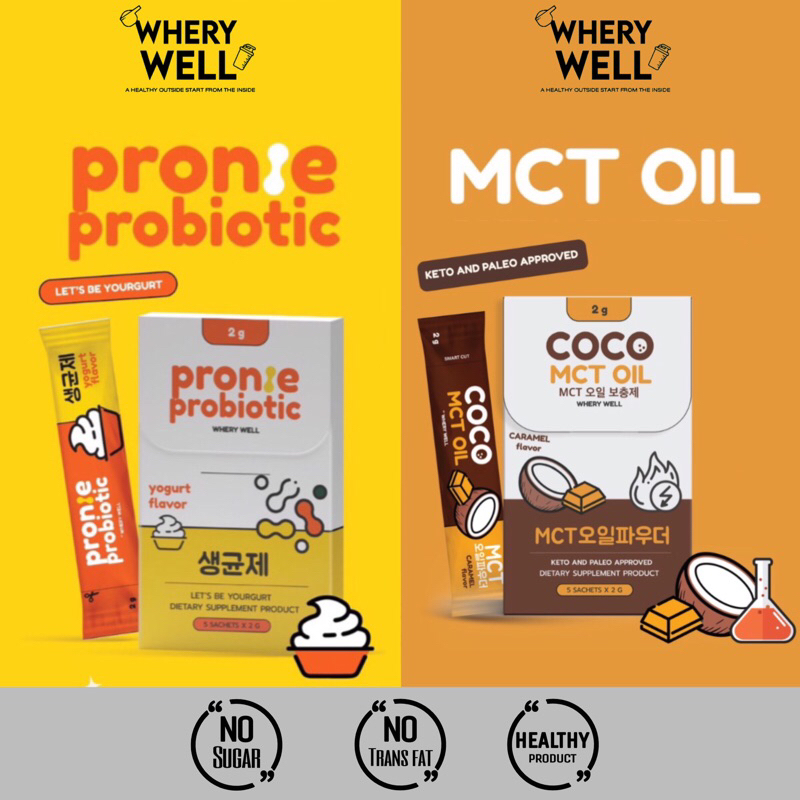 [พร้อมส่ง แท้💯] วิตามินกรอกปากเวย์รี่เวล : pronie probiotic/ coco mct oil (1 กล่อง 5 ซอง)‼️อ่านก่อนสั่งซื้อ