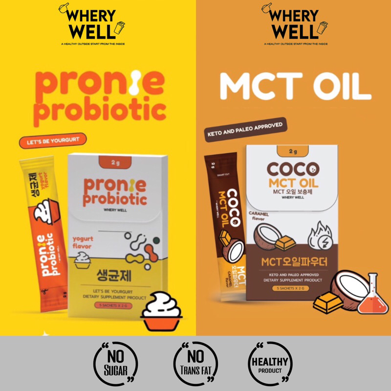 [พร้อมส่ง แท้💯] วิตามินกรอกปากเวย์รี่เวล : pronie probiotic/ coco mct oil (1 กล่อง 5 ซอง)‼️อ่านก่อนส