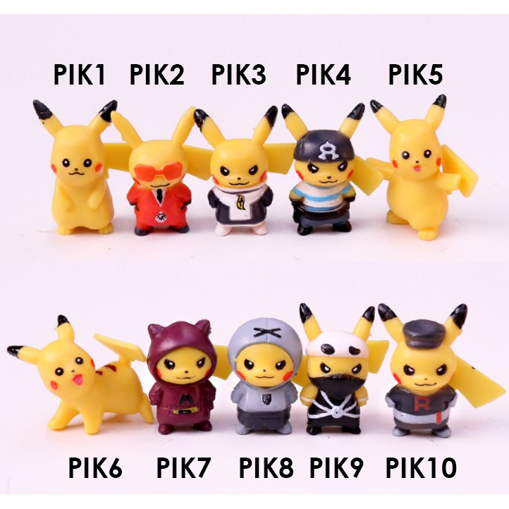 [Pikachu Pokemon] ตุ๊กตาฟิกเกอร์ Figure Model Pikachu พิคาจู การ์ตูน โมเดล ขนาดประมาณ 2.5*3.5ซม. มี10แบบให้เลือก