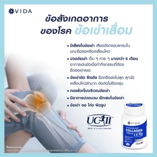 [Set] วีด้า คอลลาเจน UC2 อเมริกา ข้อเข่า เอ็น กระดูก (30 แคปซูล x 4ชิ้น) Vida Collagen Type2 from USA 120 Capsules
