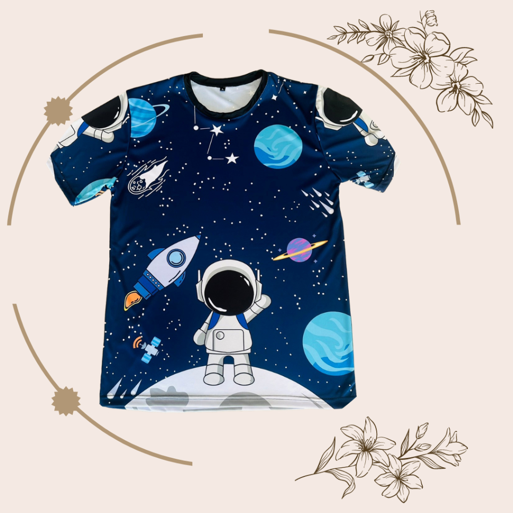 เสื้อยืดลายนักบินอวกาศบนดวงจันทร์