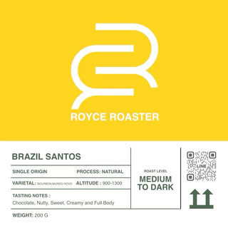 เมล็ดกาแฟ อาราบิก้า Brazil Santos RoyceRoaster
