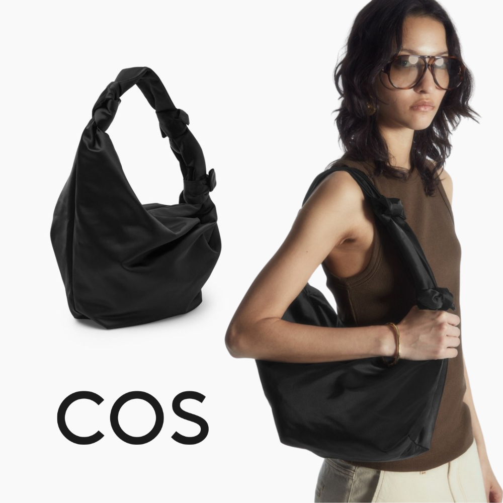 (พร้อมส่ง) กระเป๋า COS -  Hitch Shoulder Bag สีดำ ของแท้