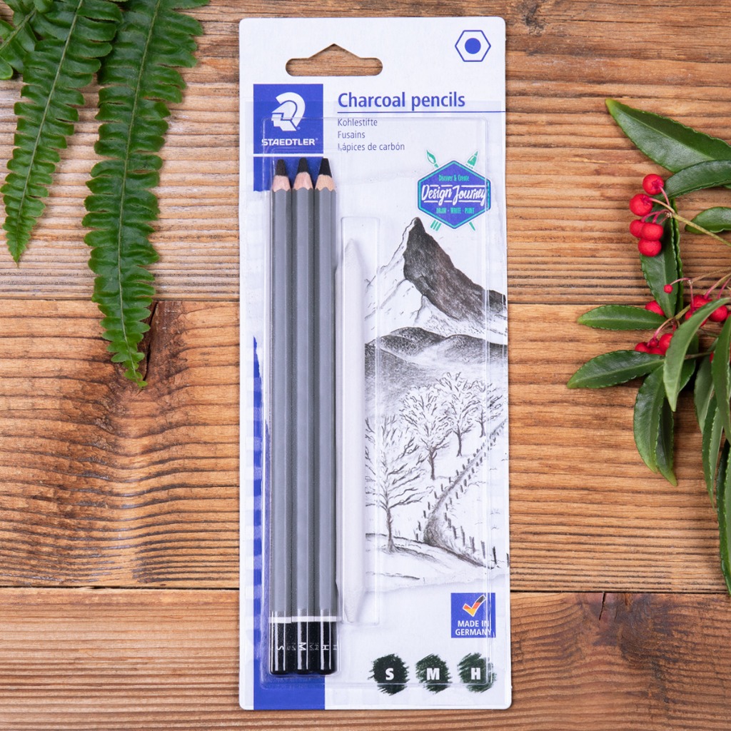 Staedtler ดินสอเขียนแบบ แรเงา ชาร์โคล รุ่น Mars Lumograph charcoal 100C SBK4 รูปที่ 5