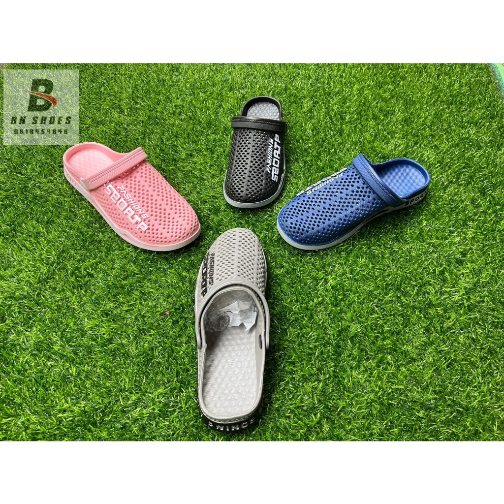 รองเท้าปิดหัว sportหญิงมีสายรัดหลัง พื้นยางนิ่ม มี4 สี ดำ กรม เทา ชมพู พื้นนิ่มใส่สบายเท้า กันลื้น