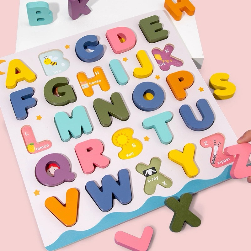 กระดานจับคู่ ของเล่นเสริมพัฒนาการเด็ก ของเล่นไม้ ABC 123