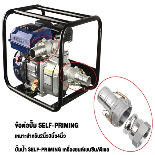 ข้อต่อสวมเร็ว อลูมิเนียม สำหรับ งานดับเพลิง เกษตร อุตสาหกรรม 1 นิ้ว -4 นิ้ว ต่อสวมเร็ว เกลียวใน ฟิตต ไม่ต้องขัน - รูปที่ 3