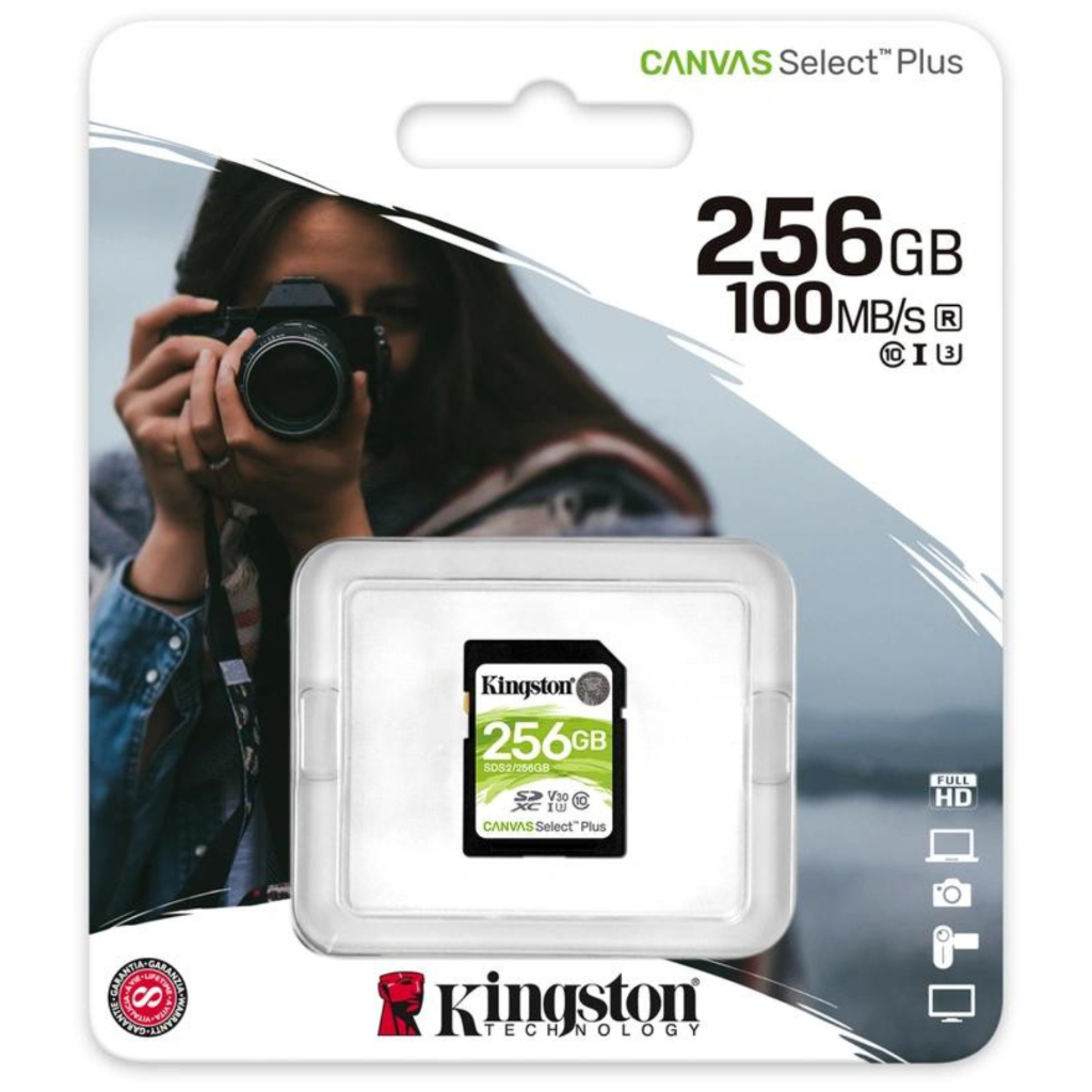 KINGSTON 256 GB SD CARD (เอสดีการ์ด) CANVAS SELECT PLUS (SDS2/256GB) สินค้าพร้อมจัดส่ง