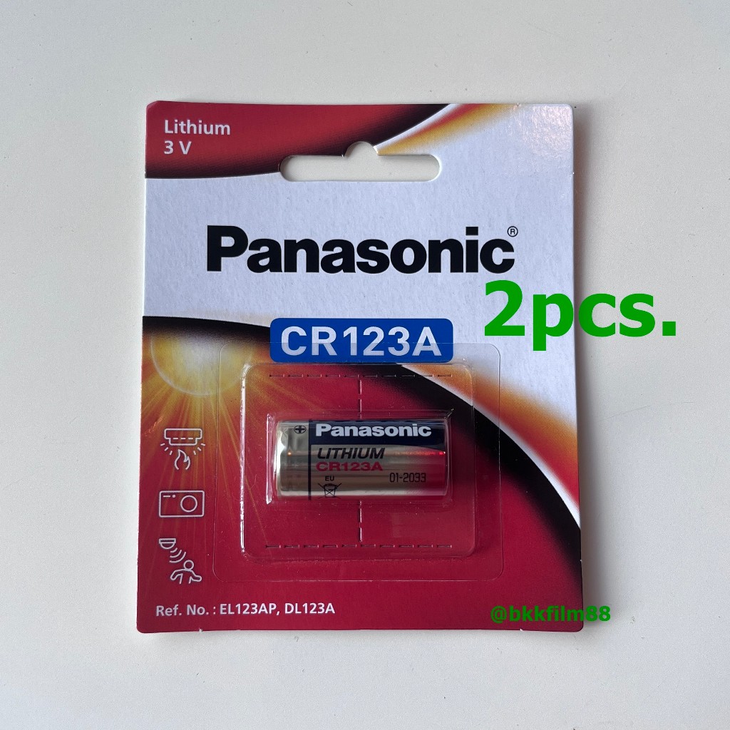 ได้ถ่าน2ก้อน Panasonic CR123A ถ่านลิเที่ยม สำหรับ กล้อง ไฟฉาย Surefire ของแท้ ของใหม่ Lithium Battery 3V CR123
