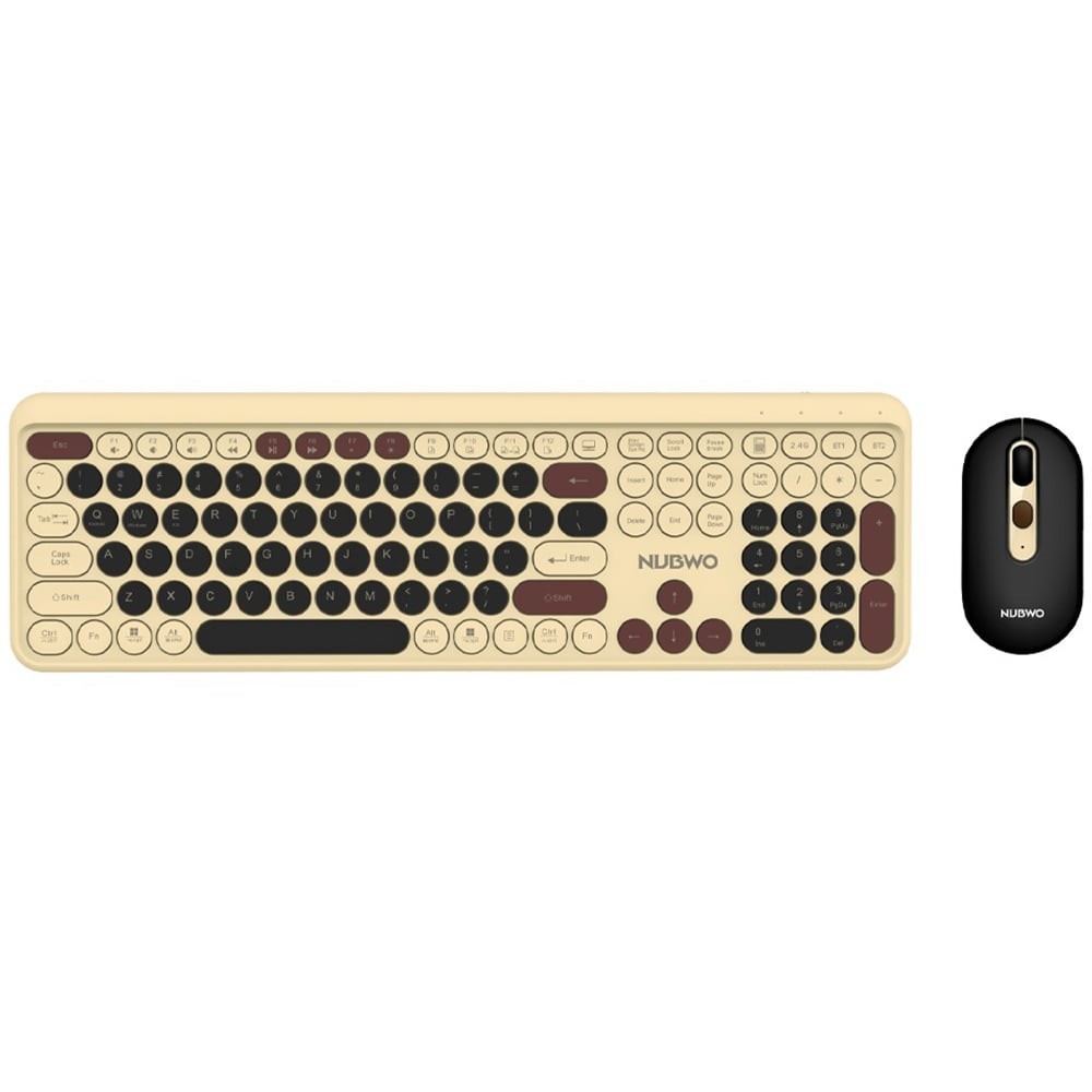 Nubwo NKM638 Keyboard+Mouse ภาษาไทย Dual mode Wireless/Bluetooth แป้นพิมพ์ไร้สาย ชุดเมาส์คีย์บอร์ดสี