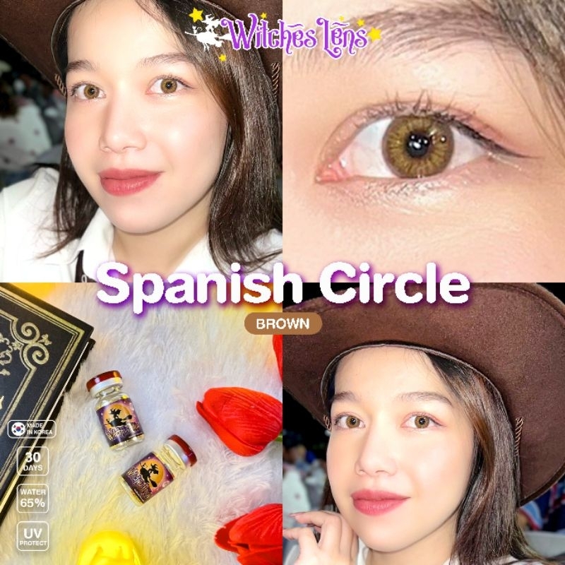 คอนแทคเลนส์ รุ่น Spanish Circle เลนส์เจ้าสาว เลนส์แต่งหน้า สีเทา/ตาล Gray/Brown มีสายตา (0.00)-(-7.00)