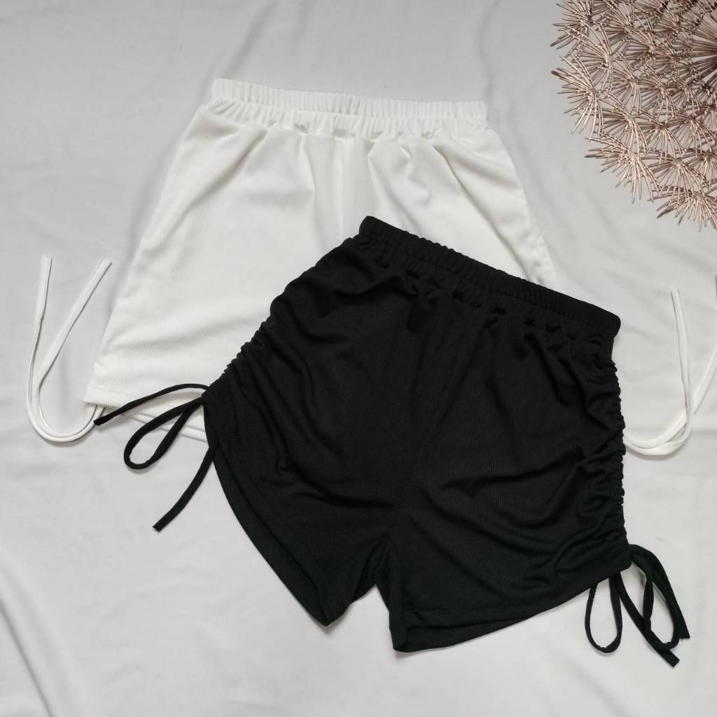 กางเกงขาสั้น+สายเดี่ยว ชุดเซทสองชิ้นหญิง ใส่สบาย ใส่เล่นน้ำสงกรานต์ได้จ้า เอวยืด23-30 - รูปที่ 5