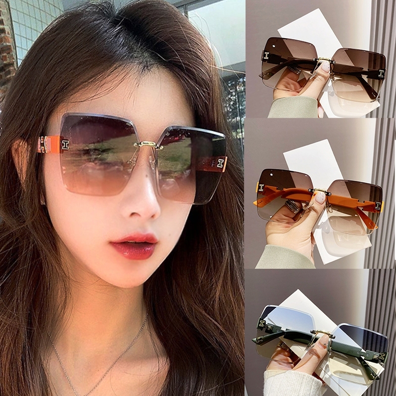 แว่นตากันแดด กรอบสี่เหลี่ยม ไล่โทนสี UV400 แฟชั่น สําหรับผู้หญิง และผู้ชาย