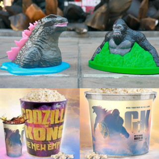 (ทักลด50%)❗️พร้อมส่ง ถังป๊อปคอร์น Godzilla vs kong the new e…