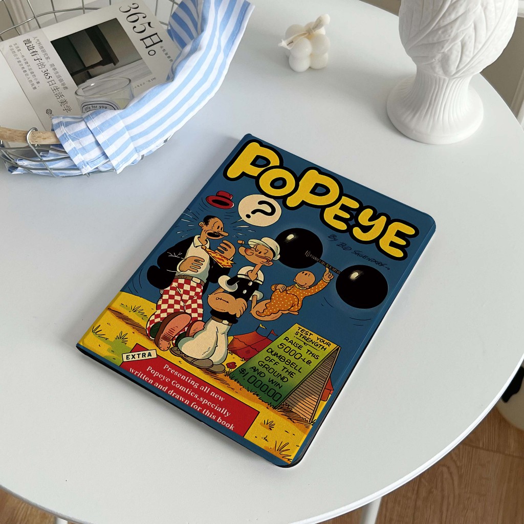 🚀จัดส่งทันที🚀การ์ตูนแอนิเมชั่น เคสไอแพด Pro13 2024 air8/7 gen9 Gen11 Super Popeye เคสipad mini7 Air4