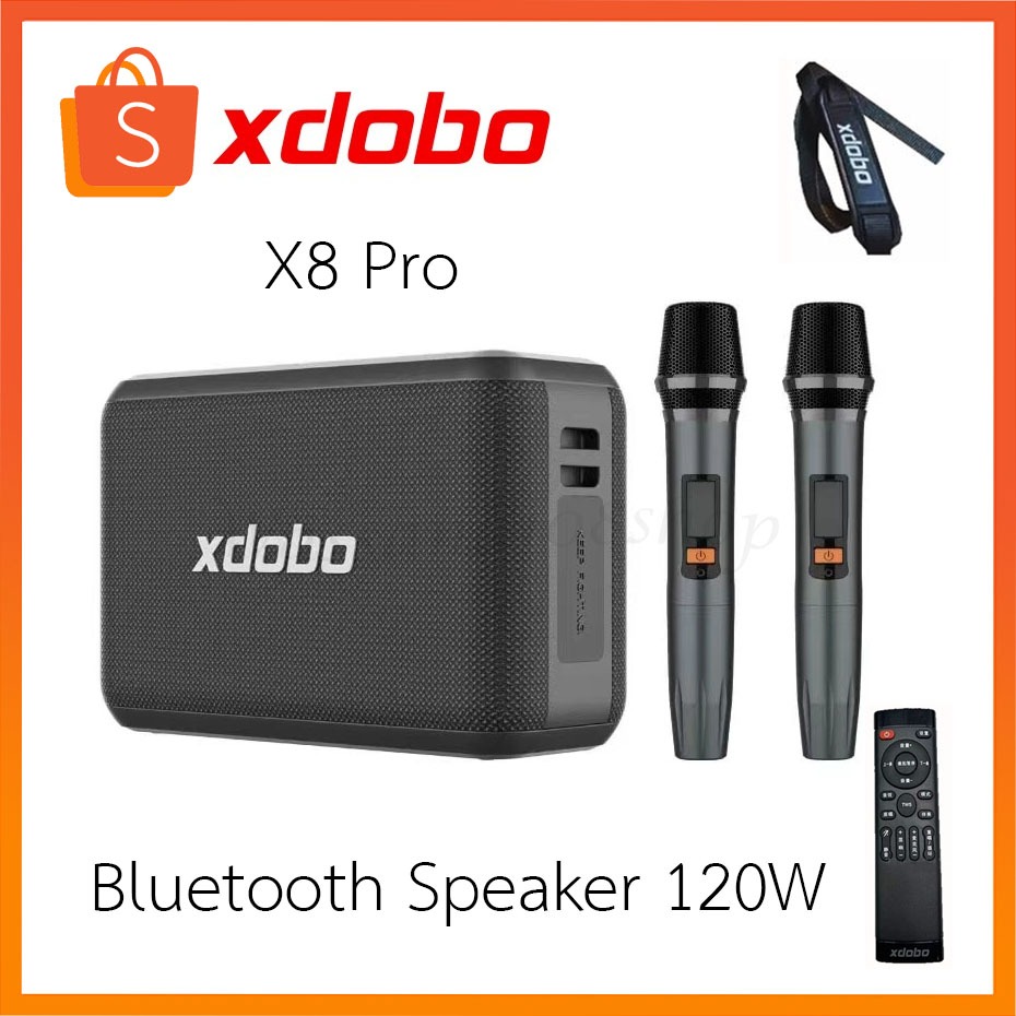 Xdobo X8 Pro Bluetooth Speaker 120W with Wireless microphones ลำโพงร้องคาราโอเกะ ลำโพงปาตี้ มีไมค์ไร