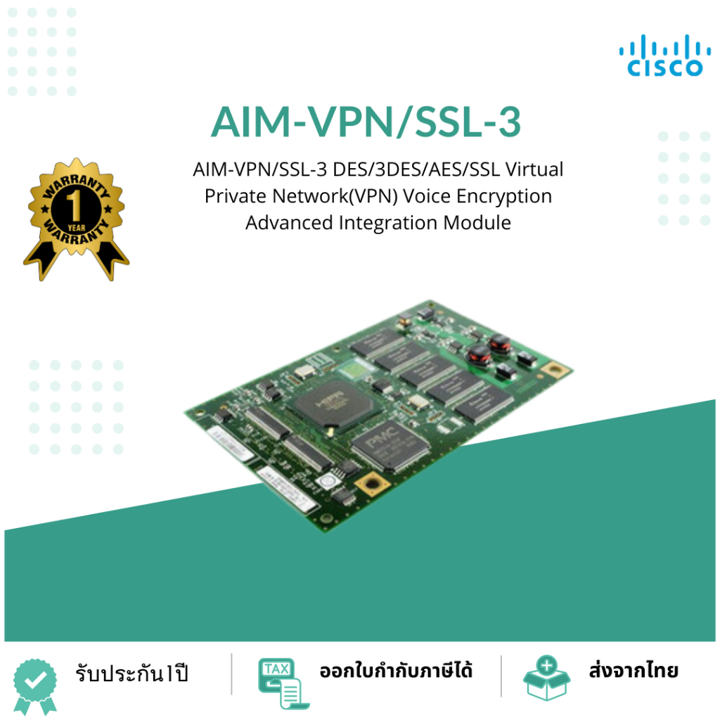 AIM-VPN/SSL-3 DES/3DES/AES/SSL Virtual Private Network(VPN) Voice Encryption Advanced Integration Mo