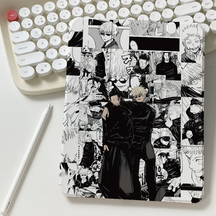 💫พร้อมส่ง💫เคสป้องกัน iPad Jujutsu Kaisen Gen9 10.2 Air5 10.9 พร้อมถาดใส่ปากกา เคสไอแพด Air4/6 Gen8/7 Gen11 Air7