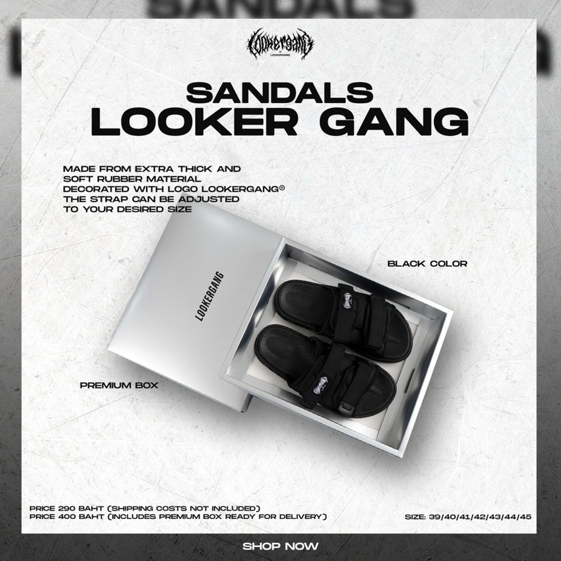 LOOKER - รองเท้าแตะรุ่นสายคาด (ของแท้ต้องมีถุงผ้าLOOKER แถมเท่านั้น)
