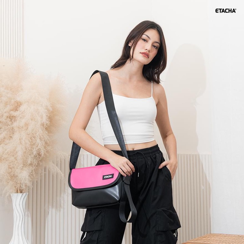 กระเป๋าผ้าใบ ETACHA รุ่น Porter MS สะพาย ทูโทน