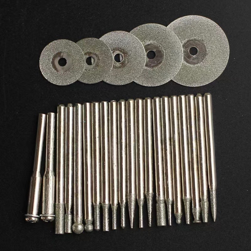 ชุดดอกเจียรเพรช พร้อมใบตัดเพรช 5ชิ้น 1ชุดมี25ชิ้น