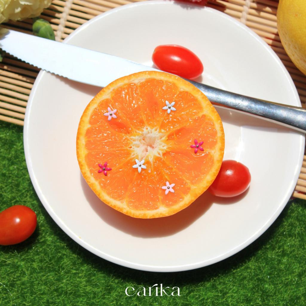 earika.earrings -  blooming summer stud ต่างหูแป้นทับดอกไม้ ก้านเงินแท้ชุบทอง (มี 4 สี) เหมาะสำหรับคนแพ้ง่าย