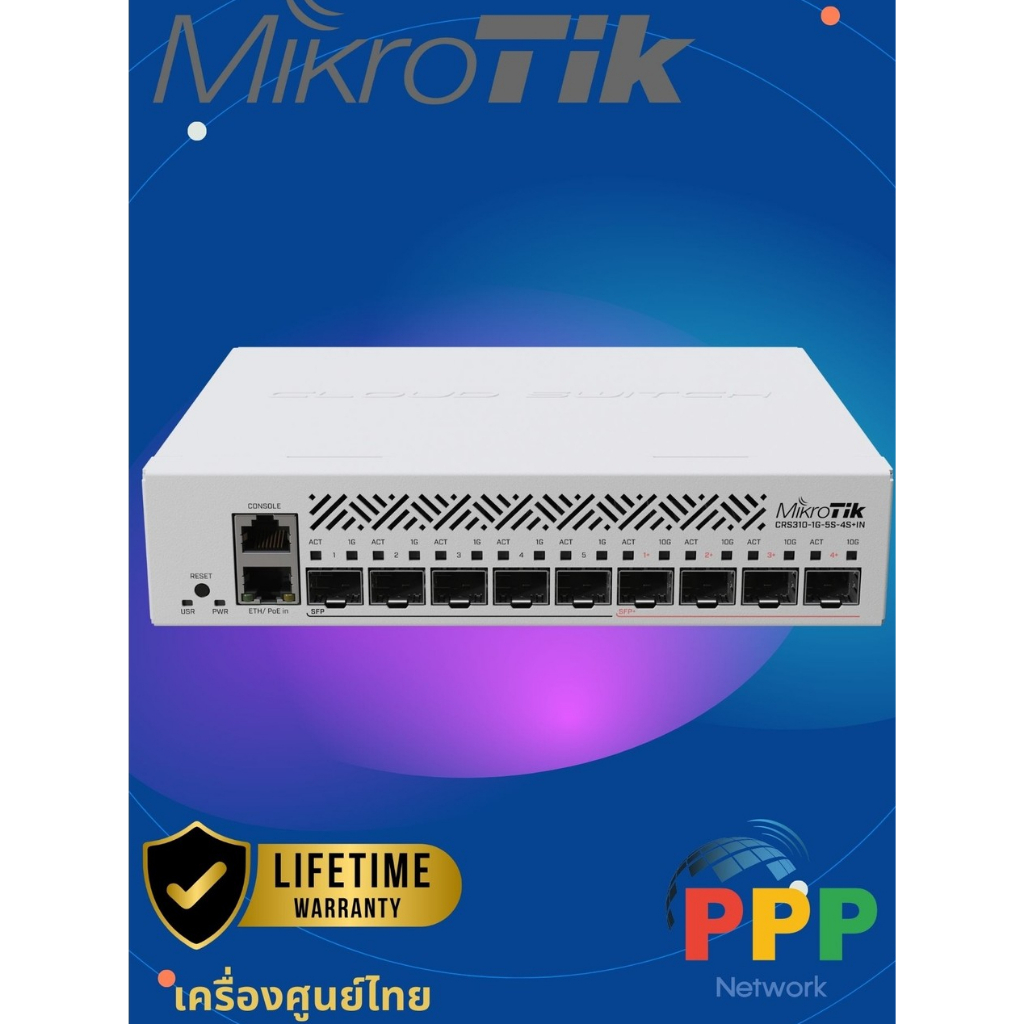 mikrotik crs310 1g 5s 4s+in cloud router switch