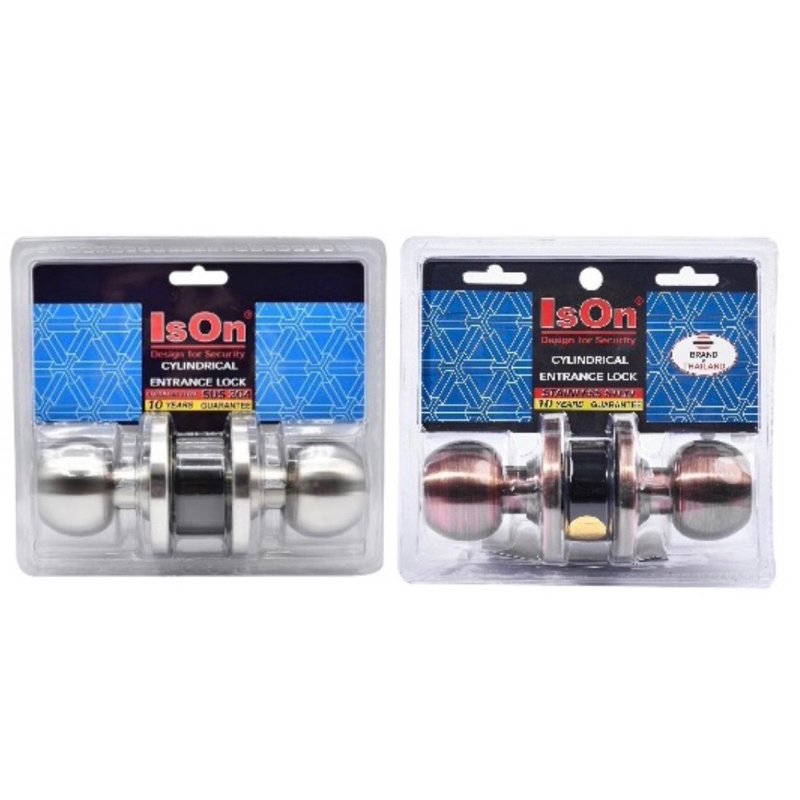 ลูกบิดประตู Ison สแตนเลสแท้ (ฝาจานครอบเล็ก /ฝาจานครอบใหญ่)